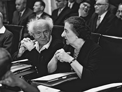 Ben Gurion e Golda Meir, dois russos que foram primeiro-ministro em Israel.